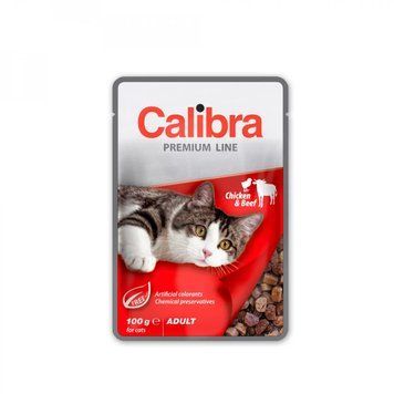 Calibra Cat Premium Adult Chicken & Beef, 100g x 24 buc. K1059 foto