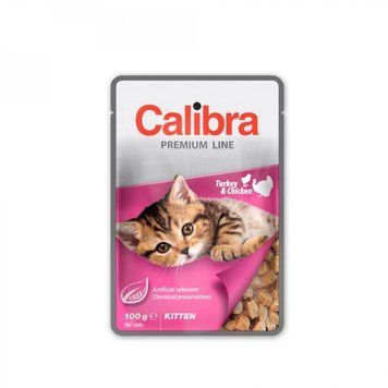Calibra Cat Premium Kitten Turkey & Chicken, 100g x 24 buc. K1060 foto