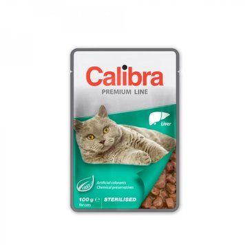 Calibra Cat Premium Sterilised Liver, 100g x 24 buc. K1062 foto