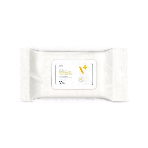 VetExpert Specialist Hexawipes салфетки с хлоргексидином для собак и кошек 40 шт. С1027 фото