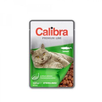 Calibra Cat Premium Sterilised Salmon, 100g x 24 buc. K1063 foto