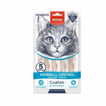 Wanpy Hairball Control Creamy Treat Codfish & Chicken for Cat 70 g (5 &times; 14 g) K2611 foto