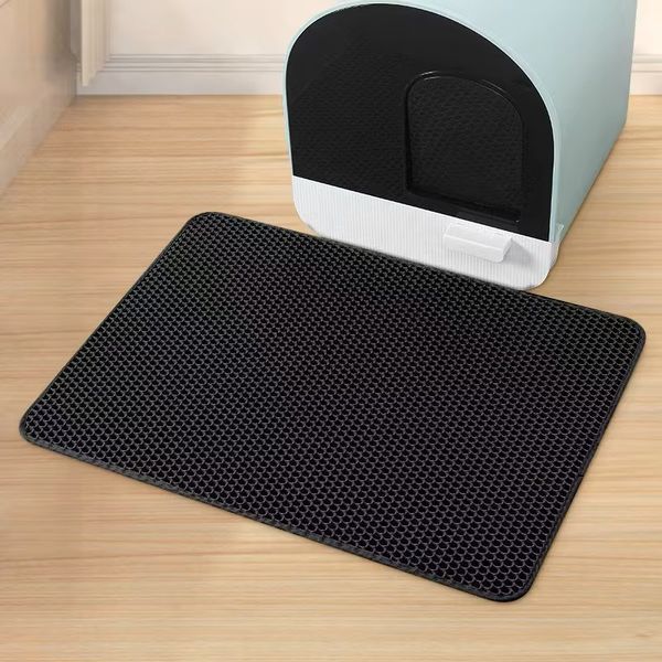 Covoraș pentru litieră pentru pisici 40x50 cm - negru T1001 foto
