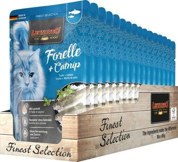Leonardo Finest Selection Trout + Catnip, 85g x 16 buc. K1724 foto