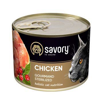 Savory Wet Food For Sterilised Cats With Chicken 200g K2123 foto