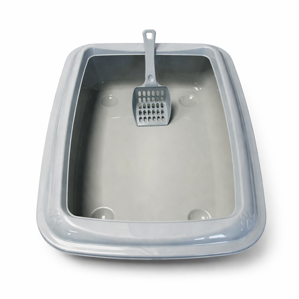 Туалет для кошек с бортиком 50x37x14 см T1006 фото