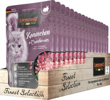 Leonardo Finest Selection Rabbit + Cranberries 85g x 16 шт. K1726 фото