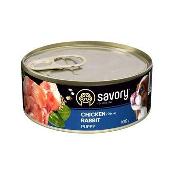 Savory Puppy Chicken rich in Rabbit 100 g D9002 foto