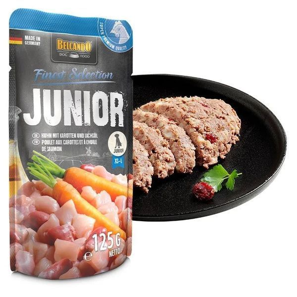 Belcando Finest Selection Junior Chicken with Carrots and Salmon Oil, 125g x 12 buc. D3037 foto