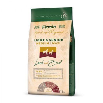 Fitmin Medium Maxi Light Senior Lamb Beef 12 kg D1022 фото