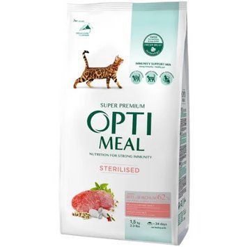 Optimeal Sterilised Beef & Sorghum 1.5 kg K1215 foto