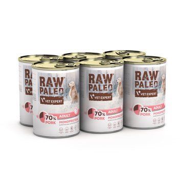 VetExpert Raw Paleo Adult Dog Pork Wet 400g x 6 buc. D7067 foto