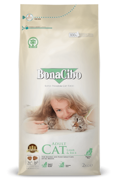 BonaCibo Adult Cat Lamb & Rice K2402 foto