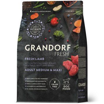Grandorf Fresh Lamb Meat with Sweet Potato for Medium and Maxi Breeds 3 kg D2038 фото