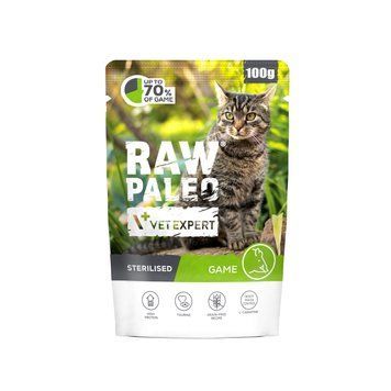 VetExpert Raw Paleo Cat Sterilised Game 100g K2052 foto