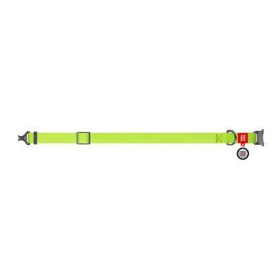Zgardă WAUDOG Waterproof cu pașaport QR 25 mm / 34-49 cm Verde Deschis G1012 foto