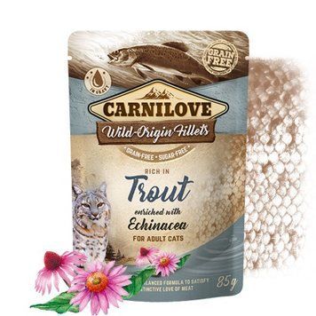 Carnilove for Adult Cat Trout with Echinacea, 85g x 24 buc. K1518 foto