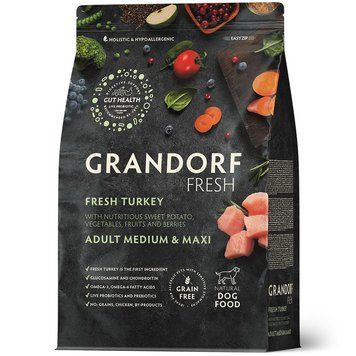 Grandorf Fresh Turkey Meat with Sweet Potato for Medium and Maxi Breeds 3 kg D2040 фото