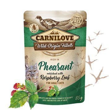 Carnilove for Adult Cat Pheasant with Raspberry Leaves, 85g x 24 buc. K1520 foto