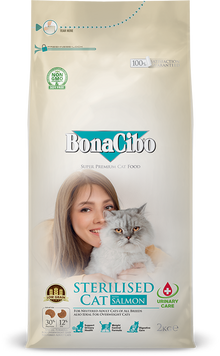 BonaCibo Adult Cat Light & Sterilised Salmon K2408 foto