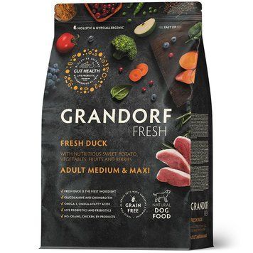 Grandorf Fresh Duck Meat with Sweet Potato for Medium and Maxi Breeds 3 kg D2044 фото