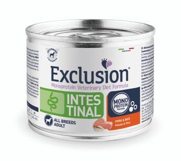 Exclusion Veterinary Diet Intestinal Dog Adult Pork & Rice 200 g D1207 foto
